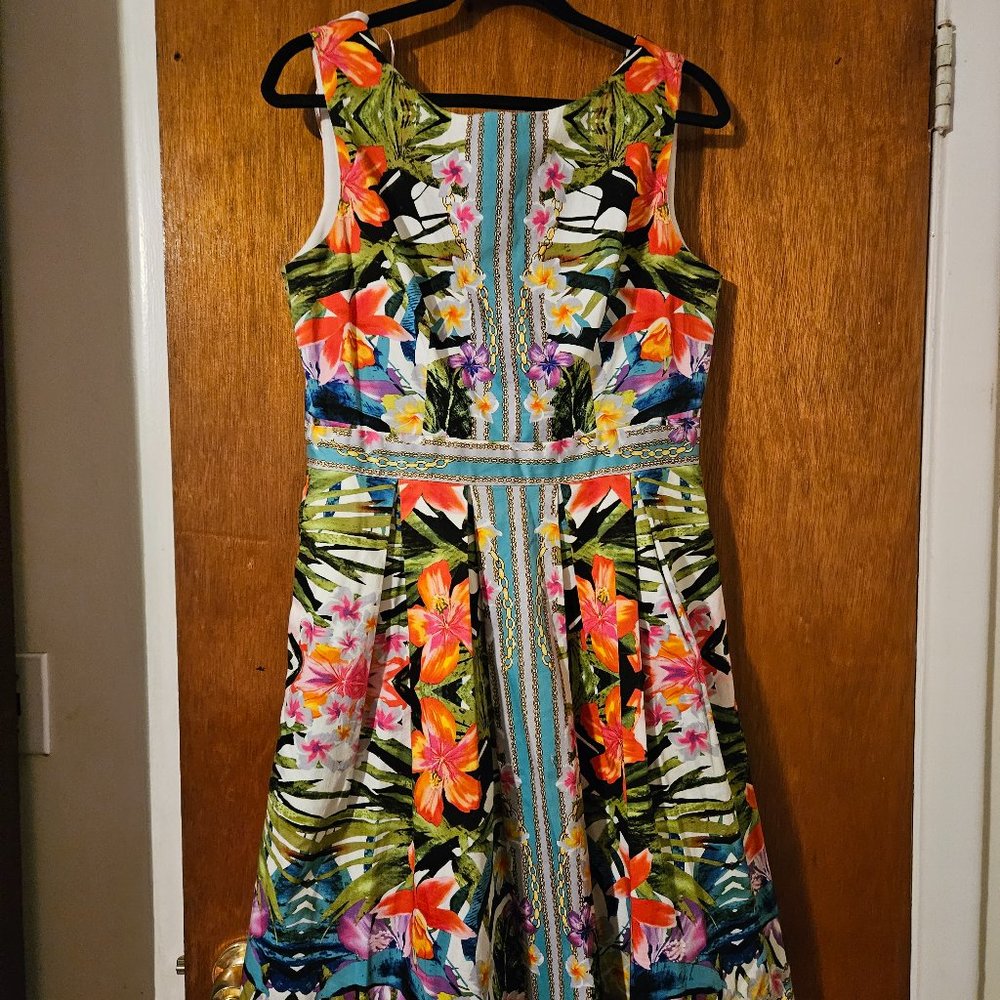 Maggie London Sleeveless Fit and Flare Dress Size 12